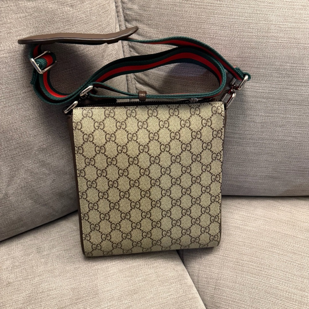 Gucci GG Brown Messenger Shoulder Crossbody Bag - Picture 3 of 6